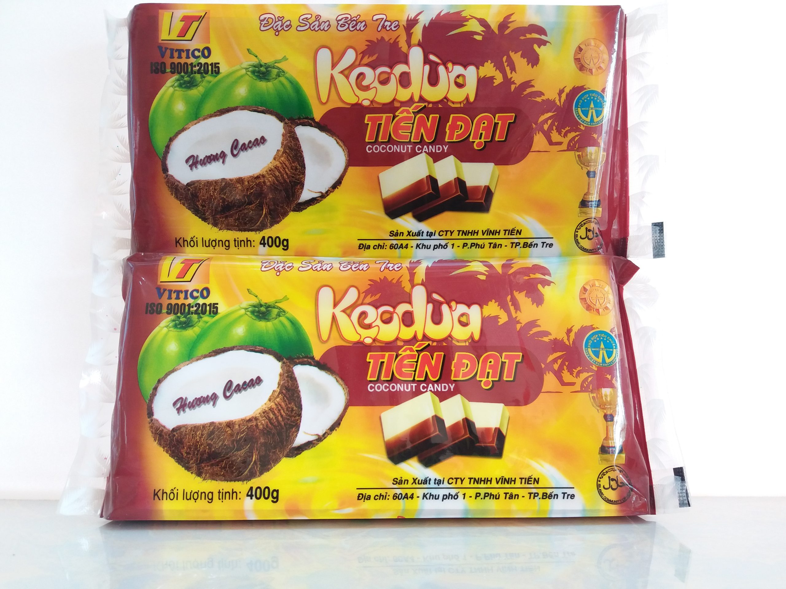 KẸO DỪA GÓI VỊ CACAO 400G