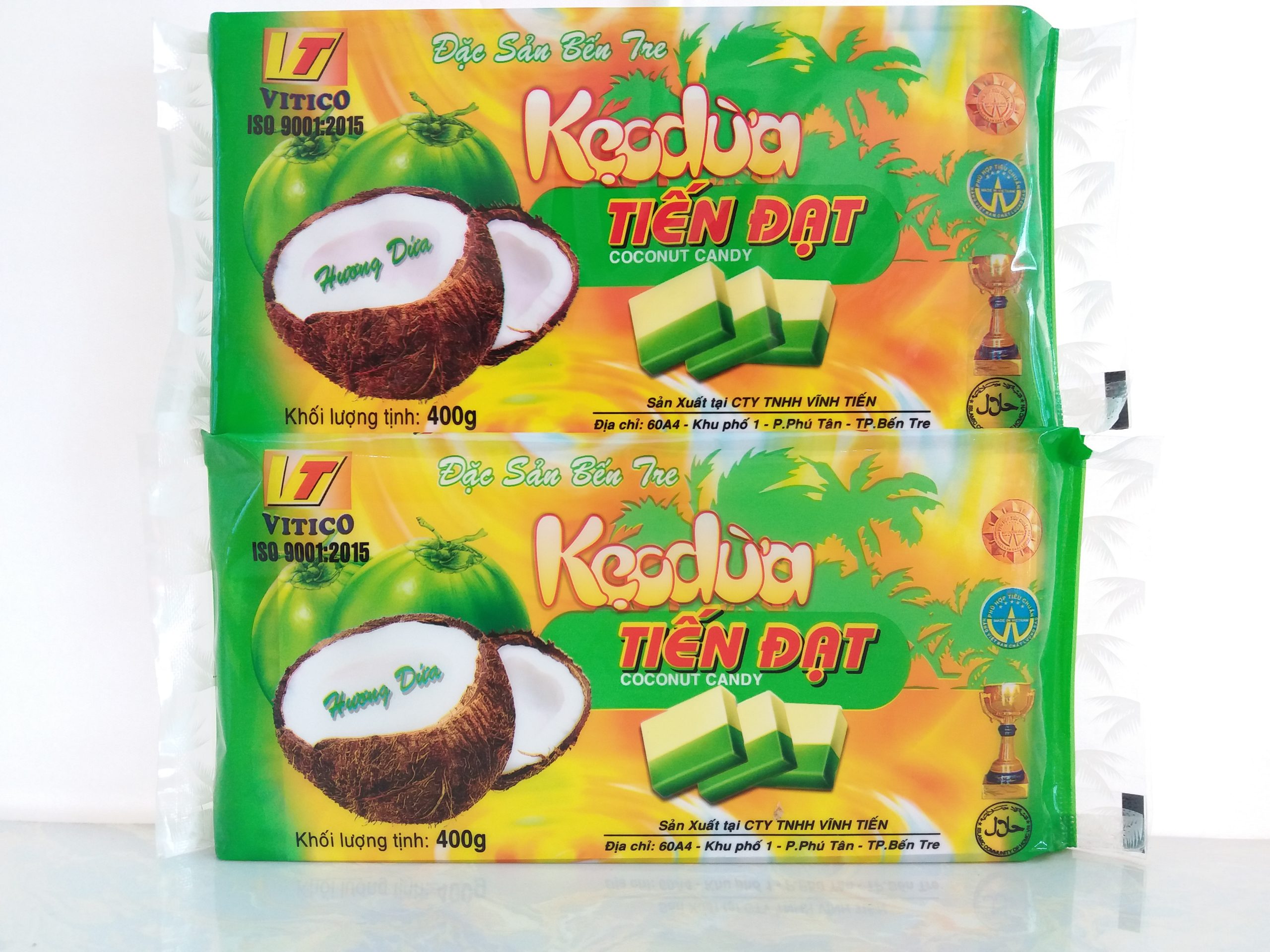 KẸO DỪA GÓI VỊ DỨA 400G