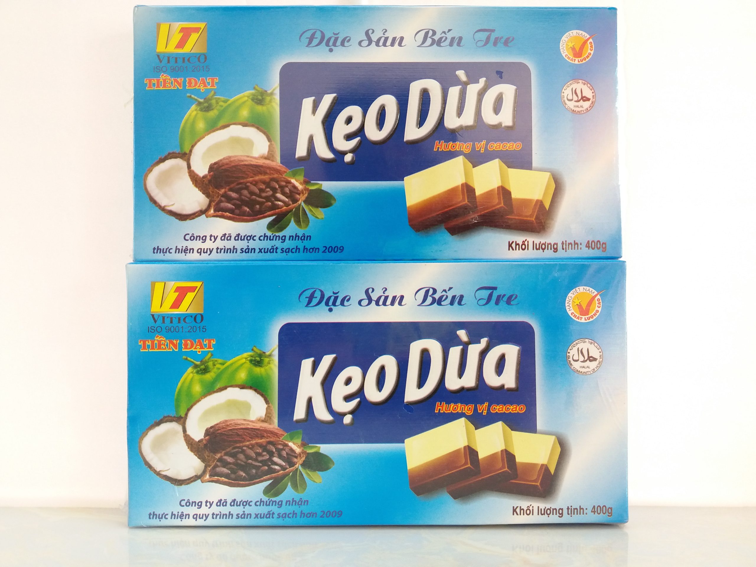 KẸO DỪA HỘP VỊ CACAO 400G